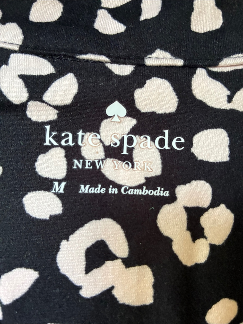 NWT Kate Spade New York Black with Pink Dot Dress (Size M) PJ Set Sz Medium - Picture 5 of 6